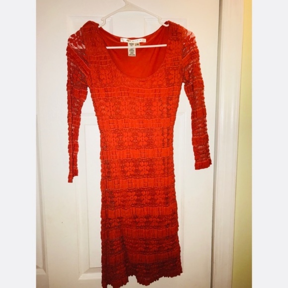 Lace Figure Hugging Dress with Stretch - Picture 6 of 7